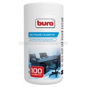 Чистящие салфетки BURO В ТУБЕ ДЛЯ ПОВЕРХНОСТЕЙ, 100 ШТ (BU-Tsurl)