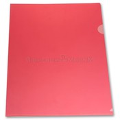 Папка уголок A4 оч.плотный красный прозрачный пластик 180мкм (E310/1red) (Бюрократ)