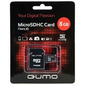 Карта памяти MicroSD 8Гб QUMO QM8GMICSDHC10