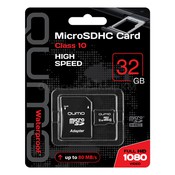 Карта памяти MicroSD 32Гб QUMO MicroSDHC 32GB QM32GMICSDHC10