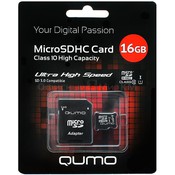 Карта памяти MicroSD 16Гб QUMO QM16GMICSDHC10U1