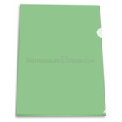 Папка уголок A4 оч.плотный зелёный прозрачный пластик 180мкм (E310/1gr) (Бюрократ)