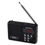 Радиоприемник Perfeo PF-SV922BK мини-аудио Sound Ranger, УКВ+FM, MP3 (USB/microSD), AUX, BL-5C 1000mAh, черный