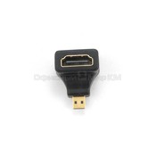 Переходник HDMI-microHDMI Cablexpert, 19F/19M, угловой, золотые разъемы, пакет A-HDMI-FDML