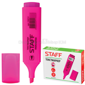 Текстмаркер Staff эконом, скошенный наконечник 1-5 мм, розовый