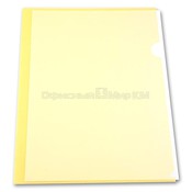 Папка уголок A4 оч.плотный жёлтый прозрачный пластик 180мкм (E310/1yel) (Бюрократ)