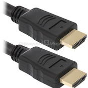 Кабель HDMI-HDMI ver:1.4, 1.5m, плетеная оболочка, поз. конт. HDMI-05 Defender