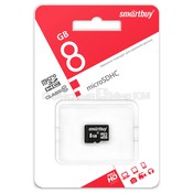 Карта памяти MicroSD 8Гб Smart Buy SB8GBSDCL10-00
