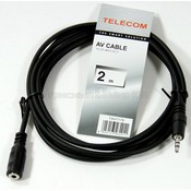 Кабель аудио удлинительный 3.5 mm (m) jack - 3.5 mm (f) jack 2m Telecom TAV7179-2M