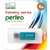 Накопитель USB 2.0 4Гб Perfeo E01, зеленый