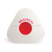 Ластик BRAUBERG "Energy", 45*45*10мм, белый, треугольный, термопласт.резина, пластик.держат., 222473