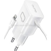 Зарядное устройство сетевое Qumo Energy (Charger 0026) Lightning 8 Pin, 2.1A, белый 30550