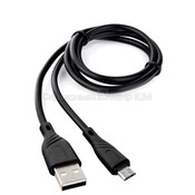 Кабель USB 2.0 A - micro USB 5pin (m-m), 1 м Classic 0.1, черный, блистер Cablexpert CCB-mUSB2-AMBMO1-1MB