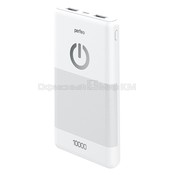 Аккумулятор внешний универсальный Perfeo PF_B4297 10000mAh Белый (Micro usb /USB 1 А, 2.1A)