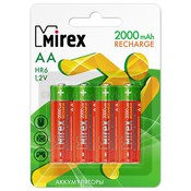 Аккумулятор тип AA Mirex 2000mAh (4шт в блистере), 23702-HR6-20-E4