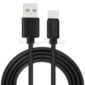 Кабель USB 2.0 A - USB Type-C (m-m), 1 м 2А круглый ПВХ чёрный Crown CMCU-1016C black