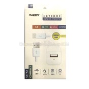 Зарядное устройство сетевое Auzer AWC1M 1 USB 1A, 0,8m с кабелем micro USB, белый