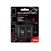 Карта памяти MicroSD 8Гб QUMO QM8GMICSDHC10U1