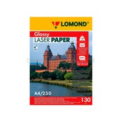 Бумага A4 Lomond Глянцевая/Глянцевая двухсторонняя 130 г/м2, 250л. (0310141) для полноцветной лазерной печати