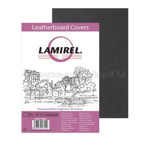 Обложки для переплета А4 картон-тиснен.под кoжу 230г/м2, цвет-черный, 100шт/уп, Lamirel-Delta (LA-78687)
