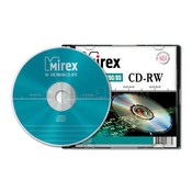 Диск CD-RW Mirex 700MB, 4х-12x, SLIM-футляр (UL121002A8S) {1/200}