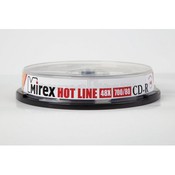 Диск CD-R Mirex "Hotline" 700MB, 48x, КОМПЛЕКТ 10шт, Cake Box (UL120050A8L)